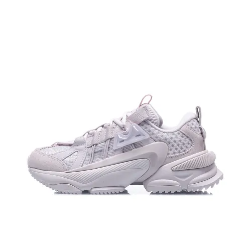 LiNing Nebula M1 Cushioning Anti-Slip Wear-Resistant Breathability Low-Top Sports Casual Shoes Women's Gray Purple