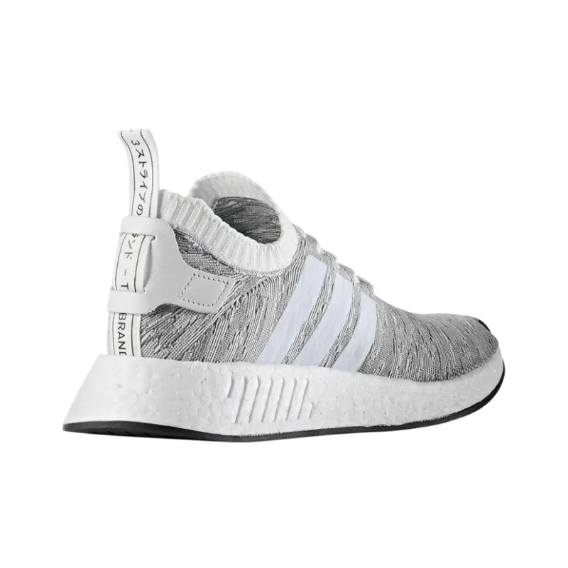 Adidas Nmd R2 Primeknit White Black-1