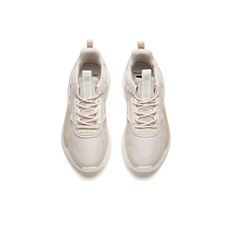 ANTA Casual Shoes Women's Low Top Ivory White/Mud Gray-2