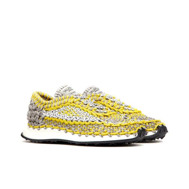 Valentino Crochet Sneakers 'Yellow'-2