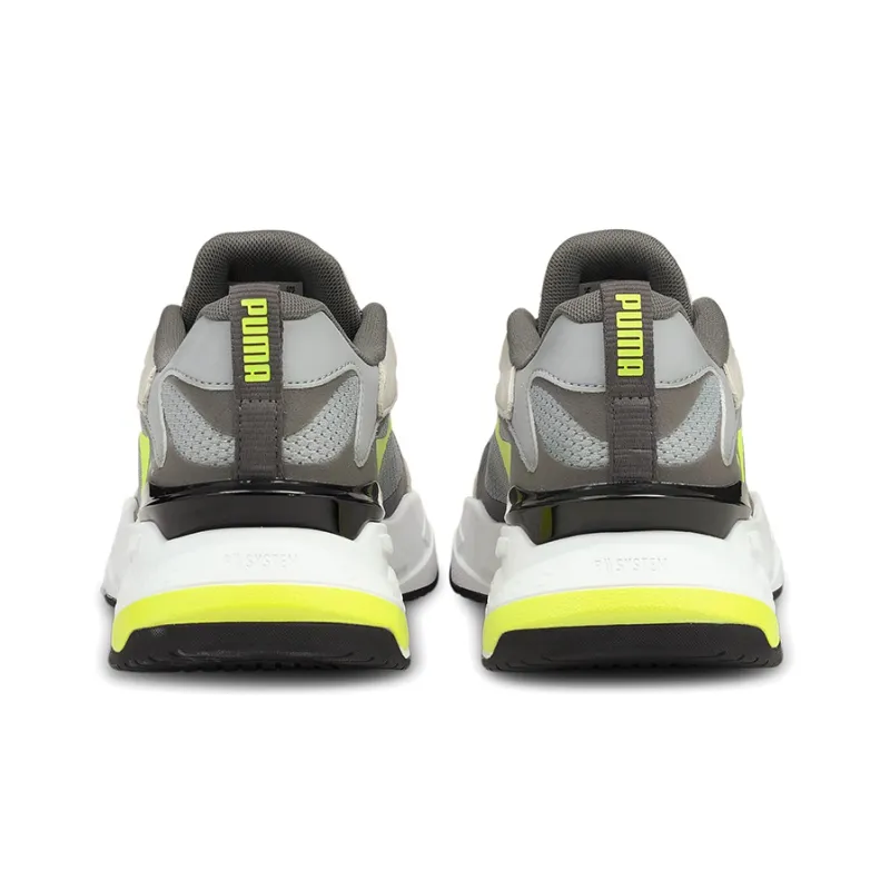 PUMA RS Fast Neon Running Shoes White/Brown/Yellow-3