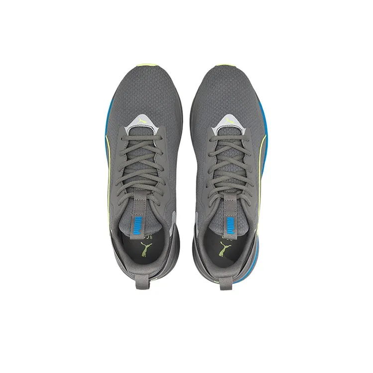 PUMA Softride Rift Tech Cushioned Wear Resistant Lightweight Low Top Casual Shoes Men's Gray Yellow Blue-2