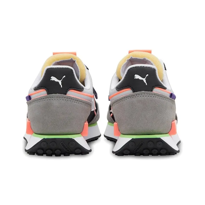 PUMA Future Rider Twofold Sd Breathable Lightweight Low-Top Casual Shoes Unisex Gray Black Pink-3