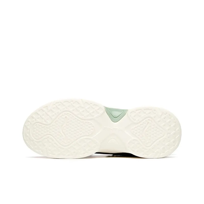 ANTA Casual Shoes Women's Low Top Ivory White/Castle Gray/Green-4