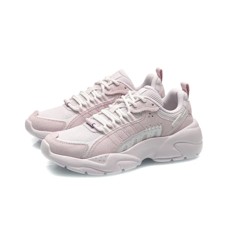 LiNing Moonchaser Cushioning Anti Slip And Wear Resistant Low Top Sports Casual Shoes Women's Pink White-2