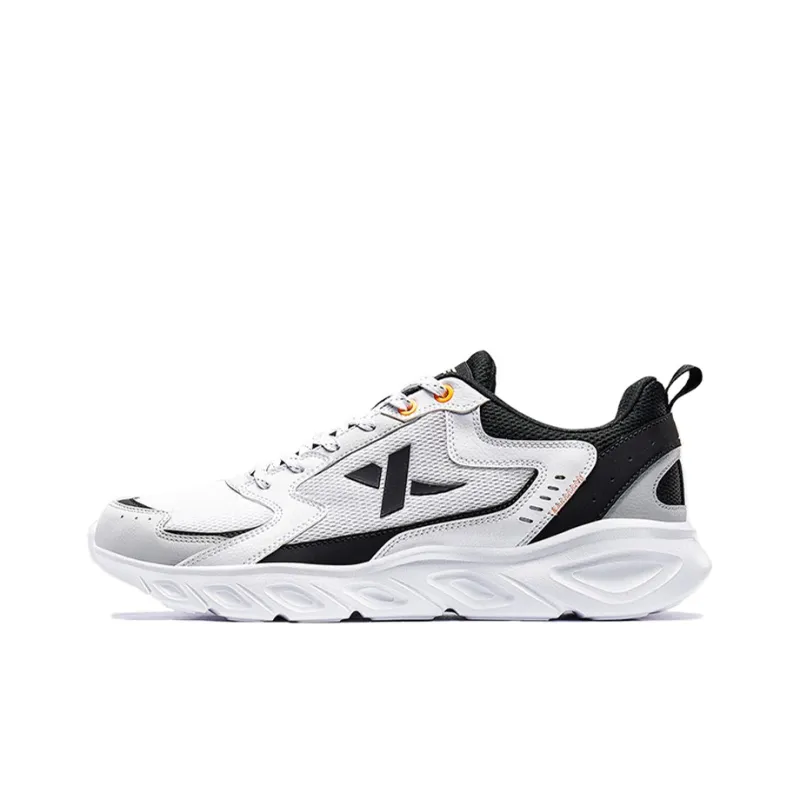 XTEP Cushioned Slip Resistant Lightweight Low Top Sports Casual Shoes Men's White Black Gray-0