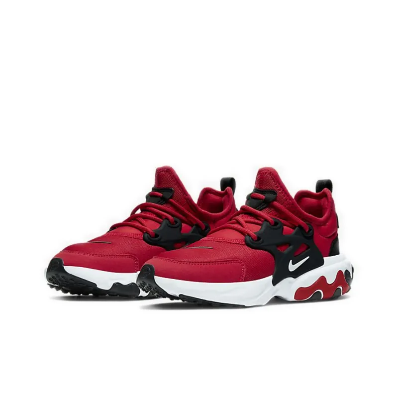 Nike Presto Cushioned Slip-Resistant Low-Top Casual Shoes GS Red Black-2