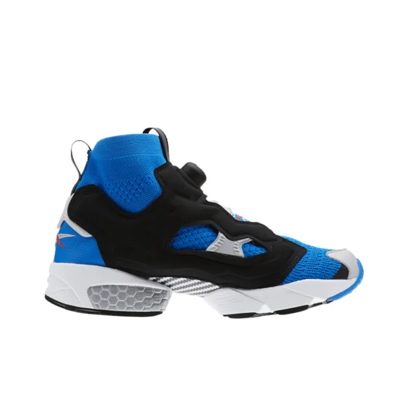 Reebok Instapump Fury Slip Resistant Shock Absorbers High Top Casual Shoes Unisex Black Blue-1