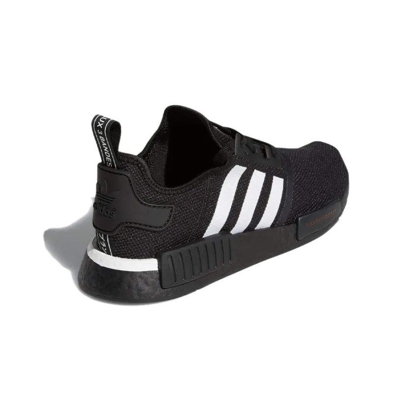 Adidas Nmd R1 Japanese Side Print Black White-3