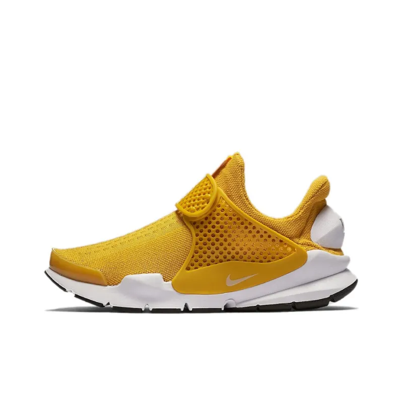 Nike Sock Dart Shock Absorbers With Slip Resistant Features Low Top Casual Shoes Women's Yellow White-0