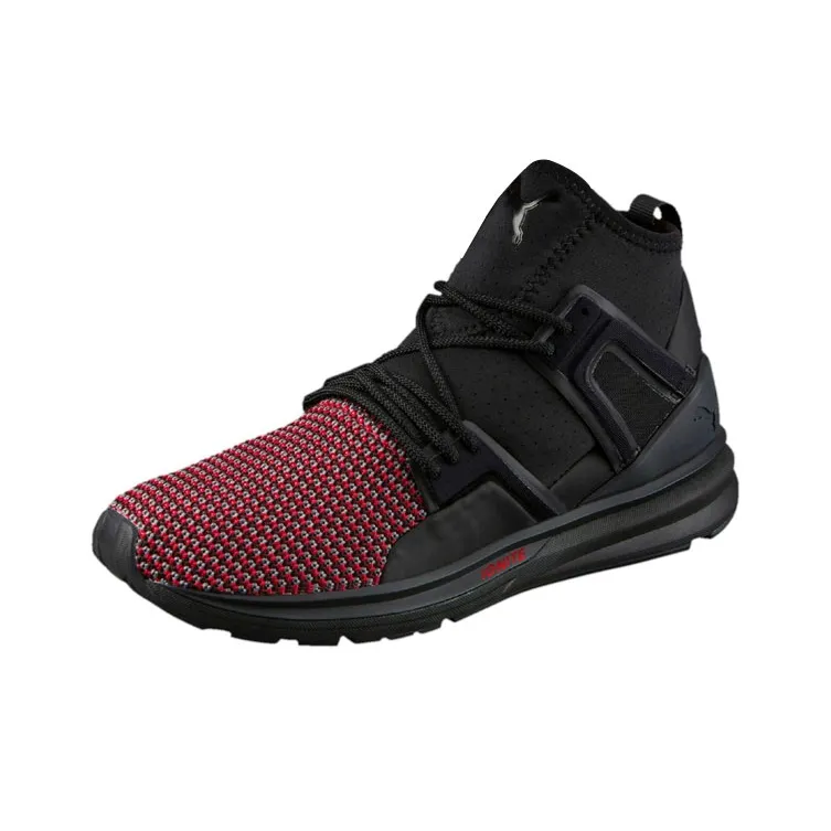 PUMA Basket Puma B.o.g Limitless Anti-Slip Wear-Resistant Breathable Lightweight High-Top Casual Shoes Men's Red Black-2