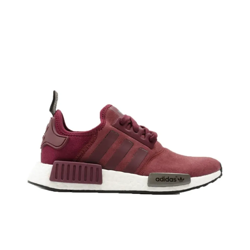 Adidas Nmd R1 Maroon Suede Women's-1