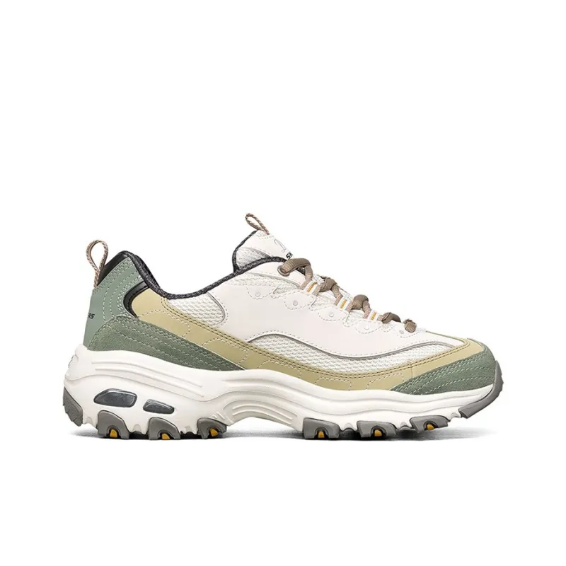 Skechers D'LITES 1.0 Milk Tea Bear Low Top Casual Shoes Women's Olive-1