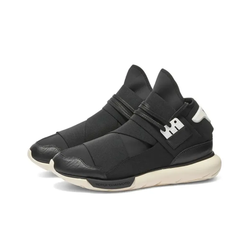 Adidas Y 3 Qasa High Black White-1
