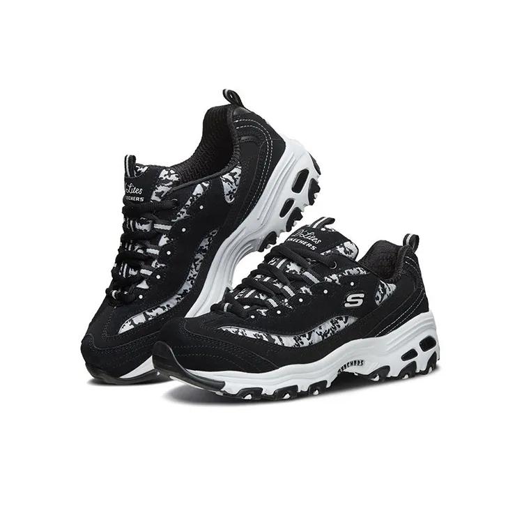 Skechers D'Lites 1.0 Running Shoes Black/White Women's-2