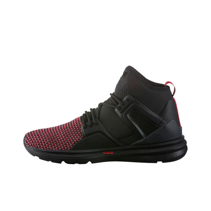 PUMA Basket Puma B.o.g Limitless Anti-Slip Wear-Resistant Breathable Lightweight High-Top Casual Shoes Men's Red Black-0