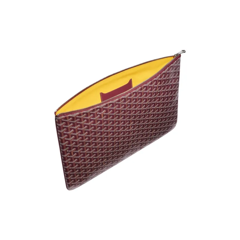 GOYARD SENAT Canvas With Leather Toiletry Bags Storage Bags Clutch Large Size Unisex 11 Colors-25