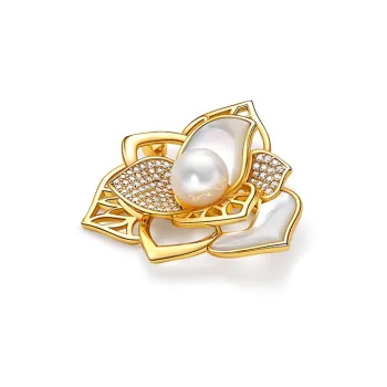 SEAZA S925 Silver Brooches Women's