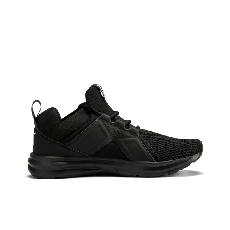 PUMA Enzo Max Black Low Tops Sports Shoe 'Black White'-1