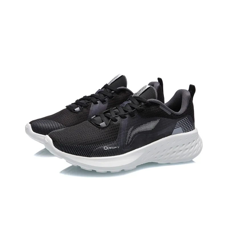 LiNing SOFT ELEMENT Cushioned Anti Slip Wear Resistant Breathable Lightweight Low Top Sports Casual Shoes Women's Black-2