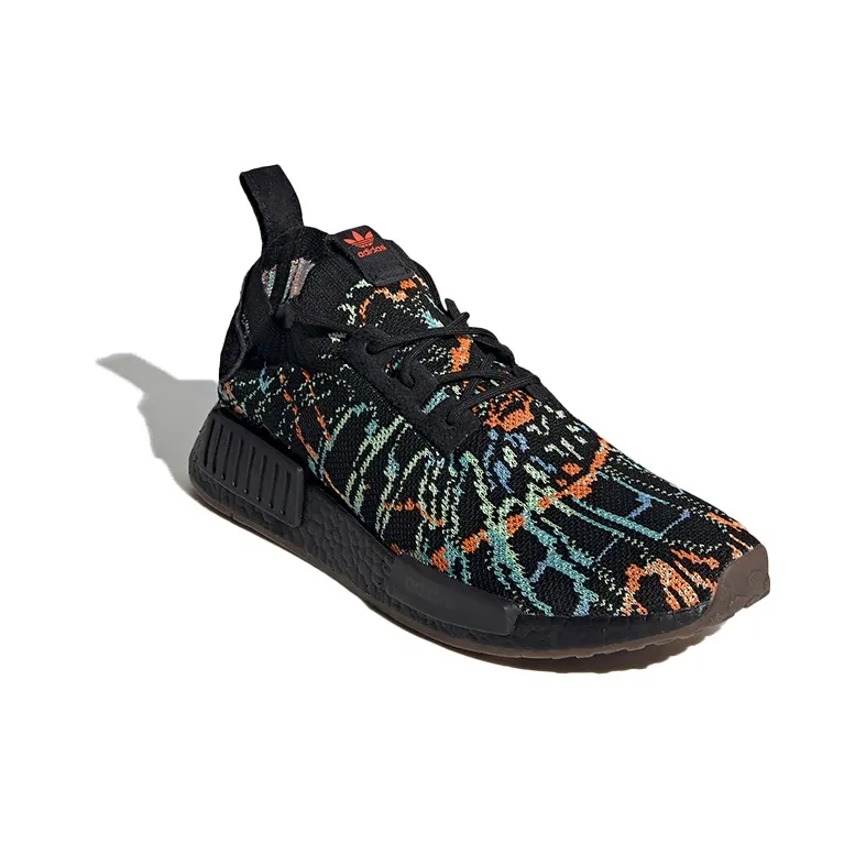 Adidas Nmd R1 Primeknit Black Multicolor-2