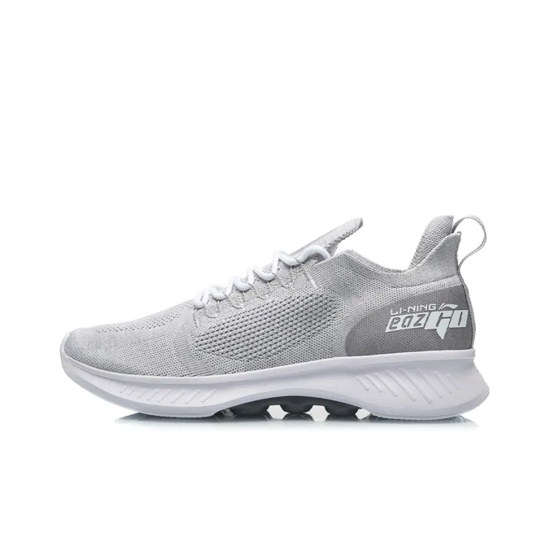 LiNing EazGo Comfortable Collection Cushioning Breathable Lightweight Low-Top Sports Casual Shoes Men's Gray-0