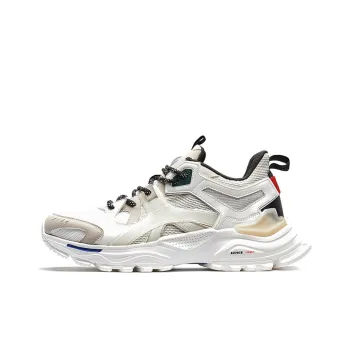 XTEP Shanhai Collection Cushioning, Slip Resistant, And Abrasion Resistant Low Top Casual Shoes Men's Beige Black