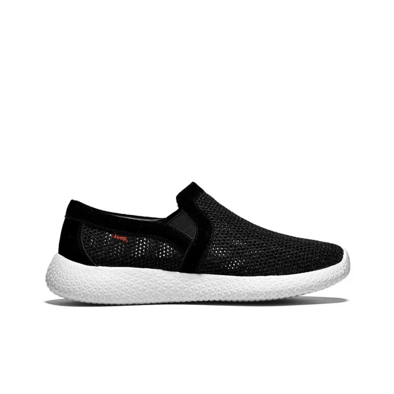 Jeep Cushioning, Wear Resistant Low Top Casual Shoes Men's Black-1