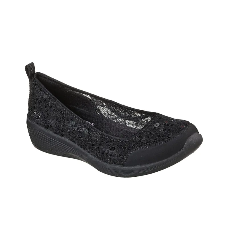 Skechers Arya Breathable Low-Top Casual Shoes Women's Black-2