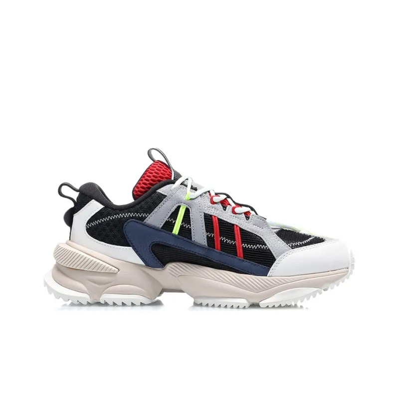 LiNing M1 Shock Absorbers Slip Resistant, Abrasion Resistant, Breathable Low Top Sports Casual Shoes Men's Black White-1