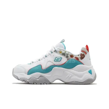 LINE FRIENDS x Skechers D'LITES 3.0 Cushioning Anti-Slip And Wear-Resistant Low-Top Casual Shoes Women's White
