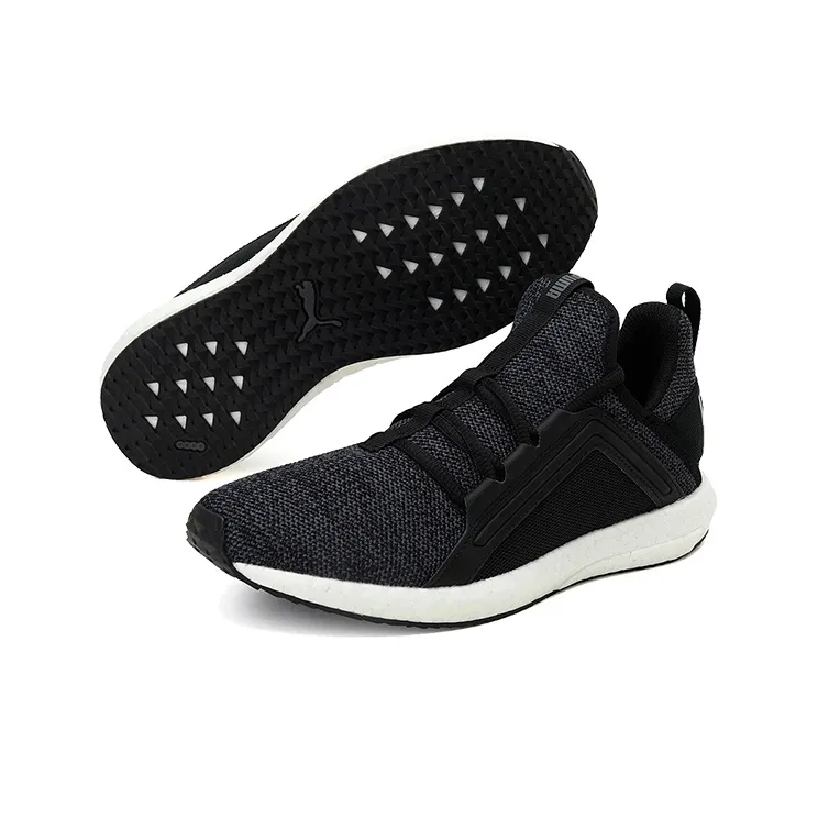 PUMA Mega Nrgy Knit Low Running Shoes Black/White Women's-4