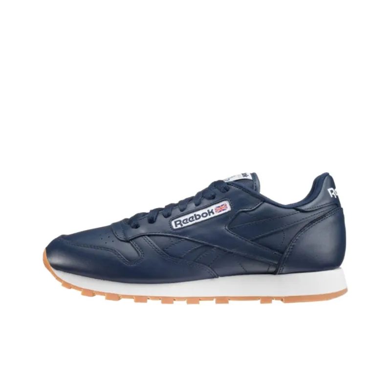 Reebok Classic Leather Gum Low-Top Casual Shoes Men's Marine Blue-0