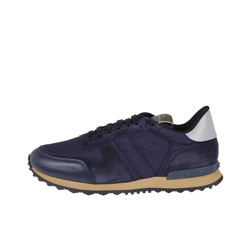 Valentino Rockrunner Casual Shoes Men Low-Top Dark Blue