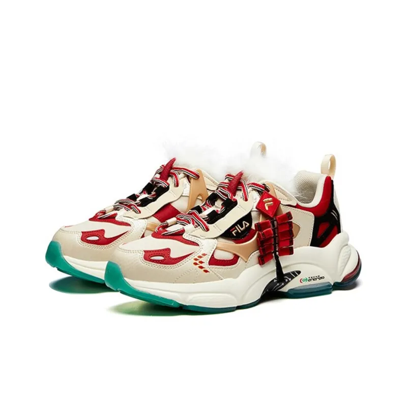 FILA FUSION Rjv 'Creamwhite Dark Red' Women's-2