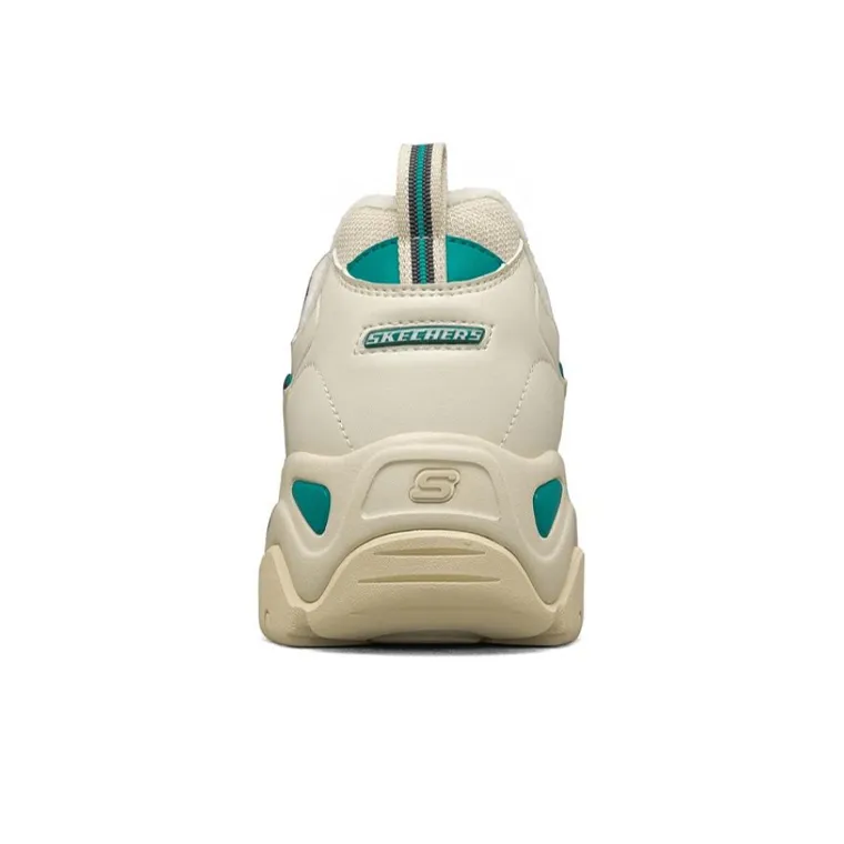 Skechers D'lites 2.0 Running Shoes White/Black/Green-3