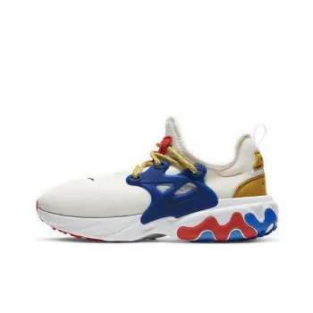 Nike React Presto Low Top Casual Shoes GS White Blue Yellow