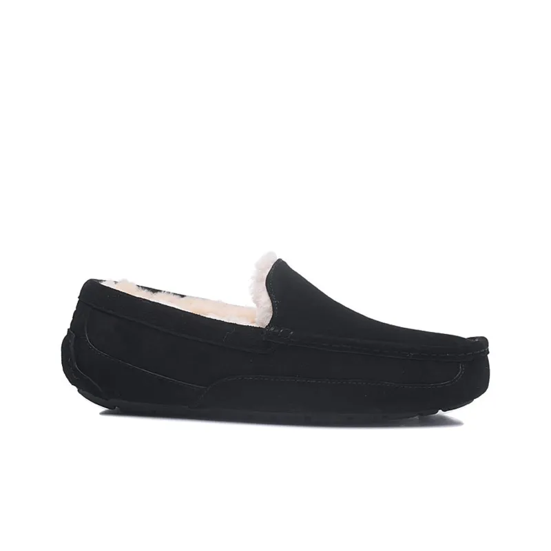UGG Ascot Leather Slipper 'Black'-1