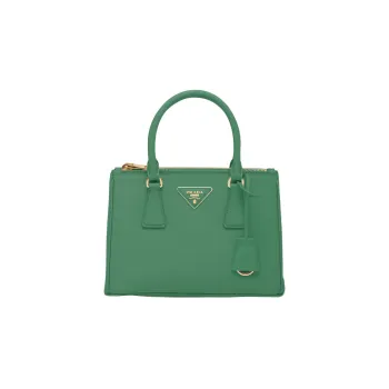 PRADA Galleria Killer Bag Leather Shoulder Bag Crossbody Bag Handbag Small Size Women's Green