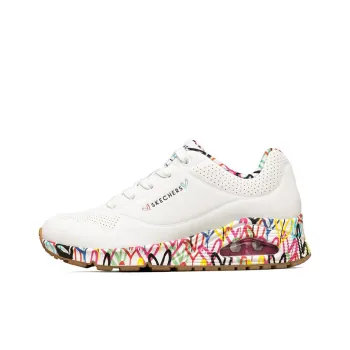 James Goldcrown x Skechers Uno Cushioning Anti-Slip Wear-Resistant Breathability Low-Top Casual Shoes Women's White