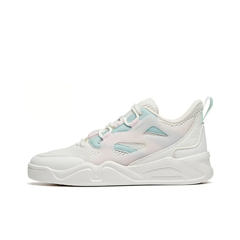 Anta Ins Cushioning Anti Slip And Wear Resistant Low Top Sports Casual Shoes Women's White Blue-0