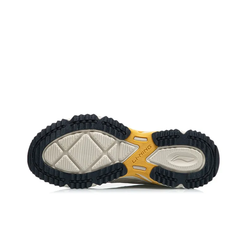 LiNing Support Trendy Non slip Lightweight Low Top Sports Casual Shoes Men's Beige Yellow-5
