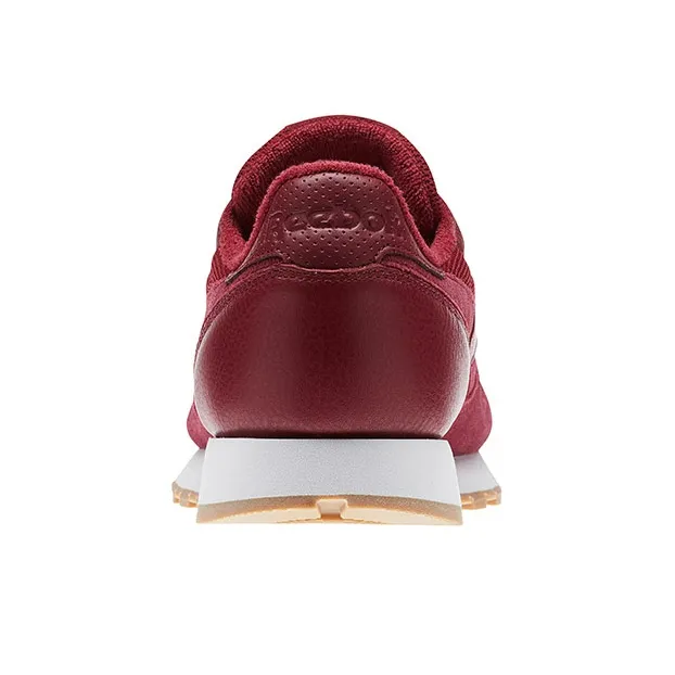 Reebok Classic Leather Casual Shoes Men Low-Top Burgundy-4