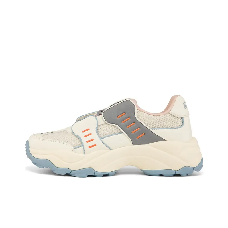 Kappa Breathable Low-Top Casual Shoes Unisex White Gray Pink-0