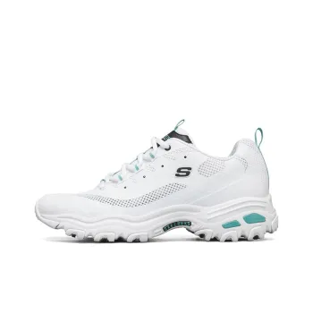 Skechers D Lites 1.0 Low Running Shoes White/Green