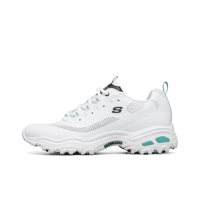 Skechers D Lites 1.0 Low Running Shoes White/Green-0
