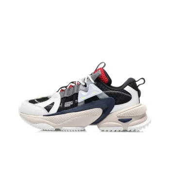 LiNing Nebula M1 Cushioning, Slip Resistant, Abrasion Resistant, Breathable Low Top Sports Casual Shoes Black White