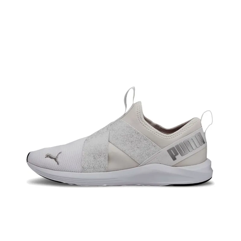 PUMA Prowl Slip-on Metallic Cushioned Slip-Resistant Lightweight Low-Top Casual Shoes Women's Khaki Gray-0