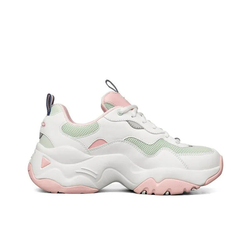 Skechers D'LITES 3.0 Cushioning, Slip Resistant, And Abrasion Resistant Low Top Casual Shoes Women's Pink White Green-1