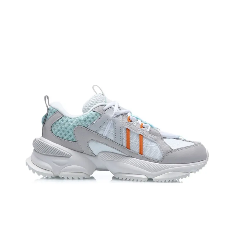 LiNing Nebula M1 Cushioning Low Top Sports Casual Shoes Women's White Gray-1
